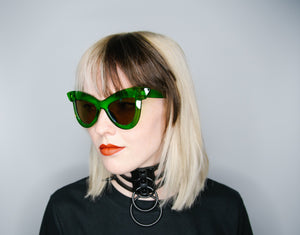 The 'Sphinx Eye' Sunglasses in Slime Green