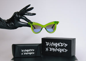 The 'Sphinx Eye' Sunglasses in Slime Green