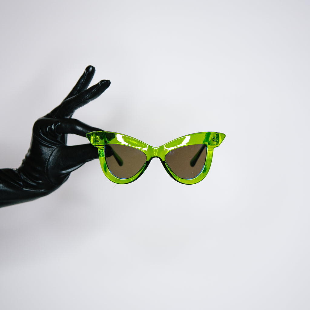 The 'Sphinx Eye' Sunglasses in Slime Green