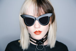 The 'Sphinx Eye' Sunglasses in Matte Black